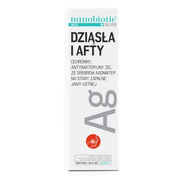 Nanobiotic MED Silver Dziąsła i Afty, żel na stany zapalne jamy ustnej, 15 ml