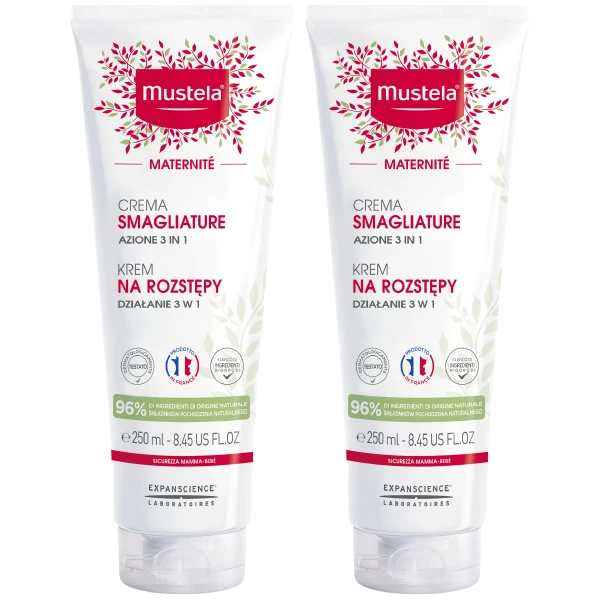 Zestaw Mustela Maternite, krem na rozstępy od początku ciąży,  2 x 250 ml