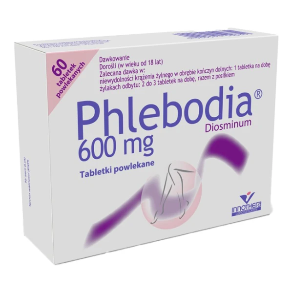 Phlebodia, 600 mg, 60 tabletek powlekanych