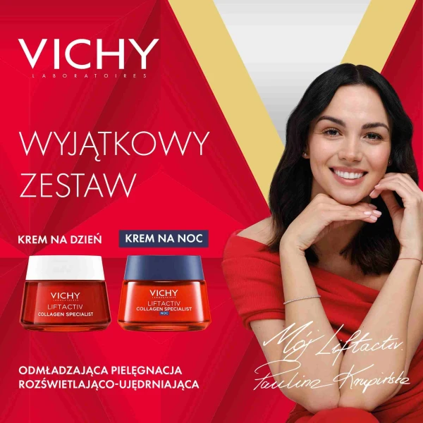Zestaw Vichy Liftactiv Collagen Specialist, krem na dzień, 50 ml + krem na noc, 50 ml