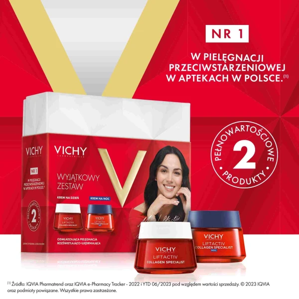 Zestaw Vichy Liftactiv Collagen Specialist, krem na dzień, 50 ml + krem na noc, 50 ml