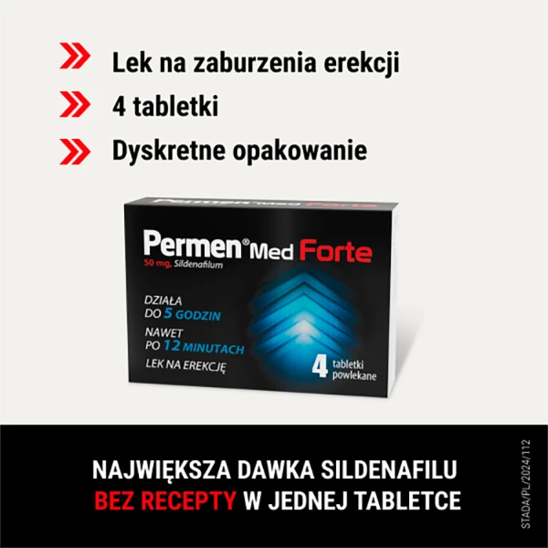 Permen Med Forte 50 mg, 4 tabletki powlekane