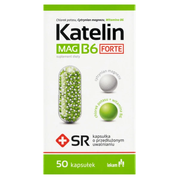 Katelin Mag B6 Forte, 50 kapsułek o przedłużonym uwalnianiu