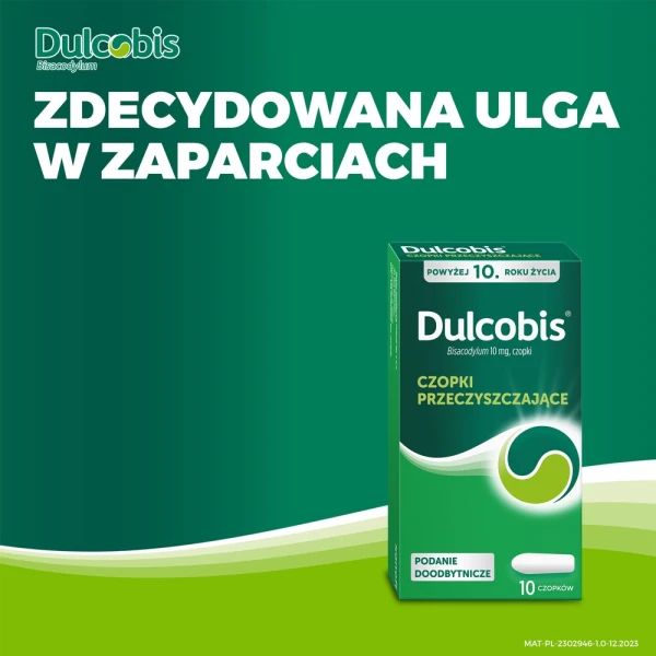 Dulcobis 10 mg, 10 czopków