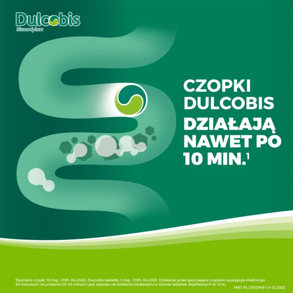 Dulcobis 10 mg, 10 czopków