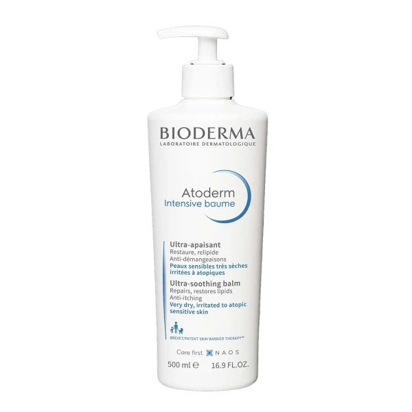 Zestaw Bioderma Atoderm, kojący balsam emolientowy, 500 ml + oczyszczający żel, redukujący swędzenie skóry, 200 ml