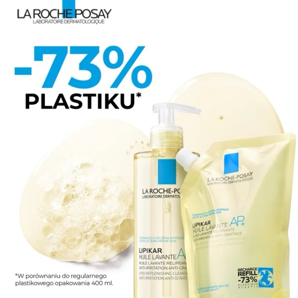 La Roche-Posay Lipikar AP+, olejek myjący uzupełniający poziom lipidów, przeciw podrażnieniom skóry, zapas, 400 ml