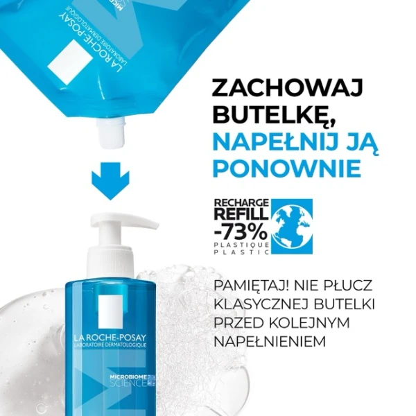 La Roche-Posay Effaclar, żel oczyszczający do skóry tłustej i wrażliwej, zapas, 400 ml