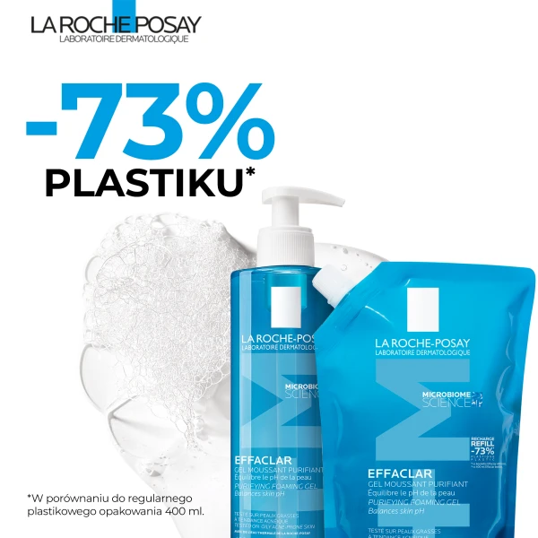 La Roche-Posay Effaclar, żel oczyszczający do skóry tłustej i wrażliwej, zapas, 400 ml