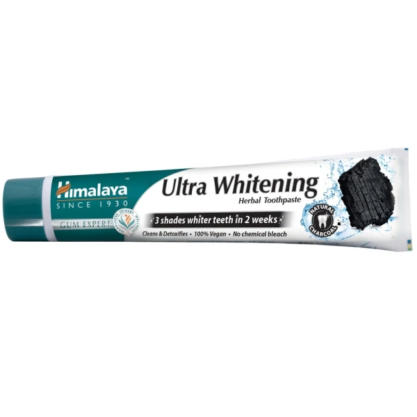Himalaya Ultra Whitening, ziołowa pasta do zębów z naturalnym węglem, 75 ml