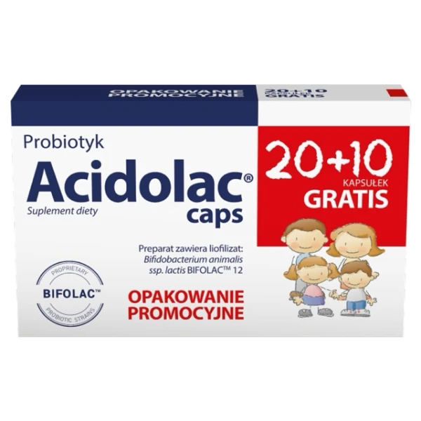 Acidolac Caps, 20 kapsułek + 10 kapsułek gratis