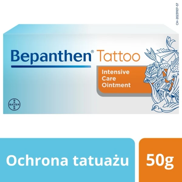 Bepanthen Tattoo, maść do pielęgnacji tatuażu, 50 g