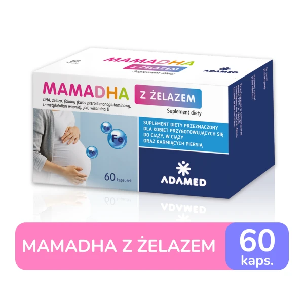 MamaDHA z żelazem, 60 kapsułek