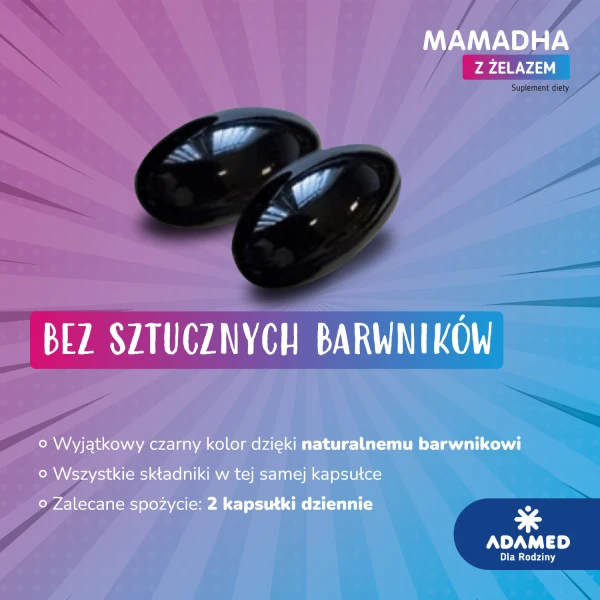 MamaDHA z żelazem, 60 kapsułek