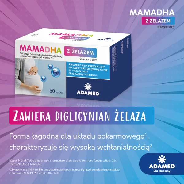 MamaDHA z żelazem, 60 kapsułek