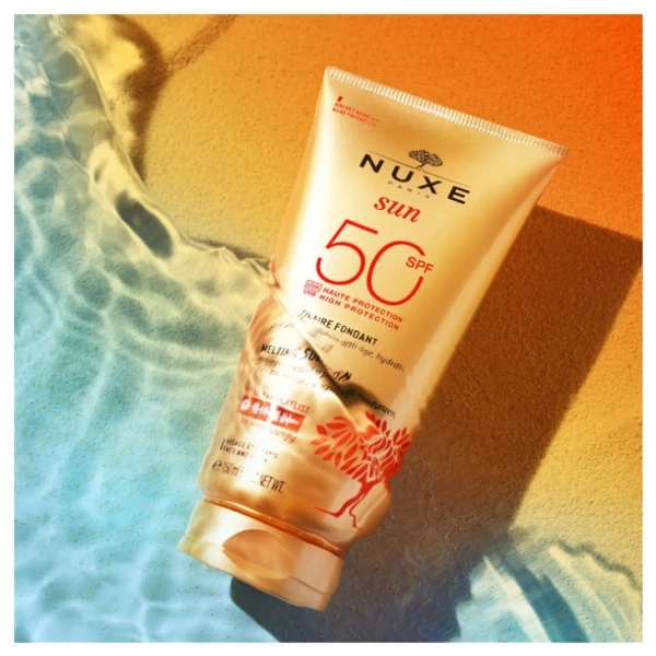 Zestaw Nuxe Sun, mleczko do opalania twarzy i ciała SPF50, 150 ml +  żel pod prysznic po opalaniu, 100 ml