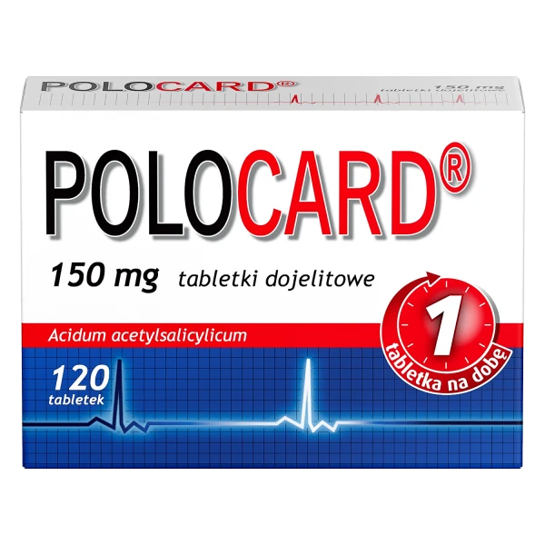Polocard 150 mg, 120 tabletek dojelitowych