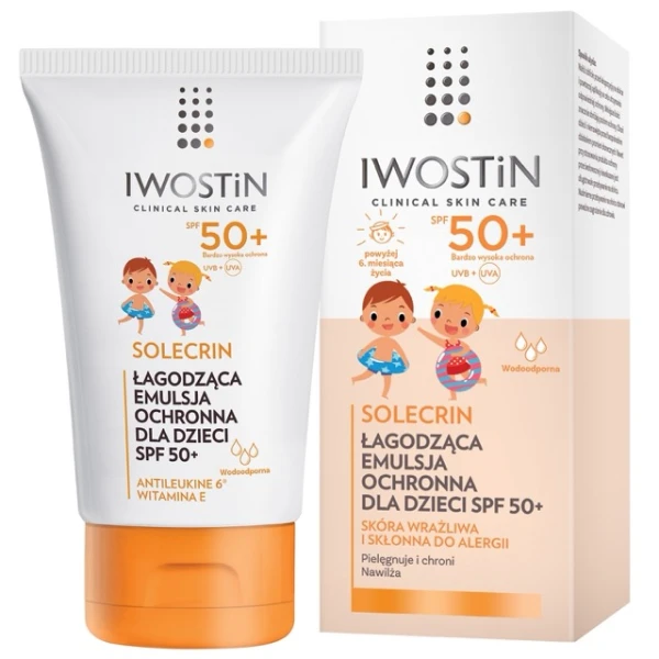 Iwostin Solecrin, lekka emulsja ochronna dla dzieci powyżej 6 miesiąca, SPF 50+, 100 ml