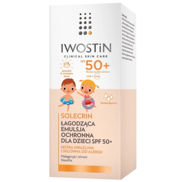 Iwostin Solecrin, lekka emulsja ochronna dla dzieci powyżej 6 miesiąca, SPF 50+, 100 ml