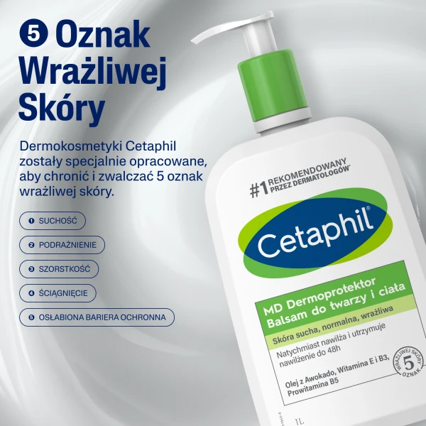 Cetaphil MD Dermoprotektor, balsam do twarzy i ciała, 1 l