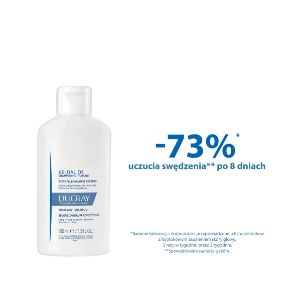 Ducray Kelual DS, szampon przeciwłupieżowy, ciężkie stany łupieżowe, 100 ml
