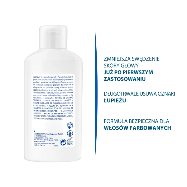 Ducray Kelual DS, szampon przeciwłupieżowy, ciężkie stany łupieżowe, 100 ml