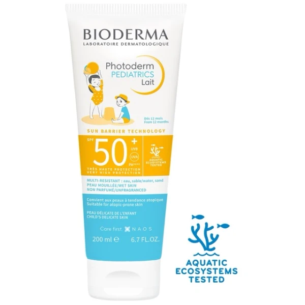 Bioderma Photoderm Pediatrics, mleczko ochronne dla dzieci, SPF 50+, od 1 roku, 200 ml