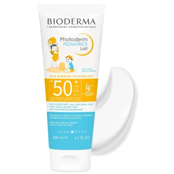 Bioderma Photoderm Pediatrics, mleczko ochronne dla dzieci, SPF 50+, od 1 roku, 200 ml