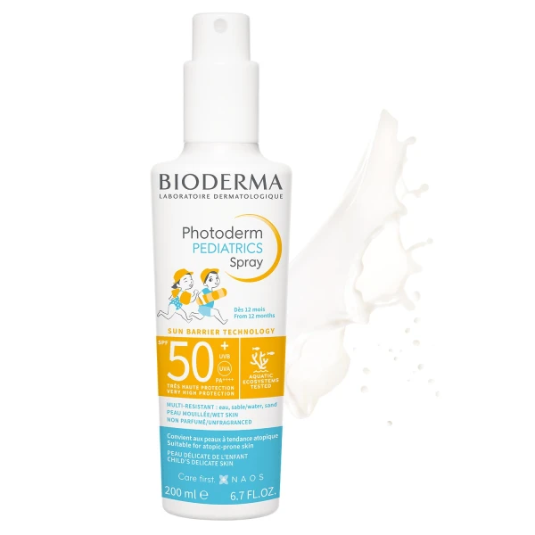 Bioderma Photoderm Pediatrics, spray ochronny dla dzieci, SPF 50+, od 1 roku, 200 ml