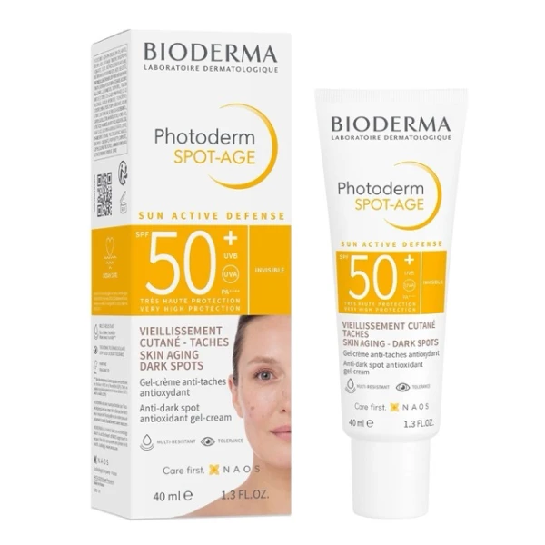 Bioderma Photoderm Spot-Age, ochronny krem antyoksydacyjny, zapobiegający przebarwieniom, SPF 50+, 40 ml