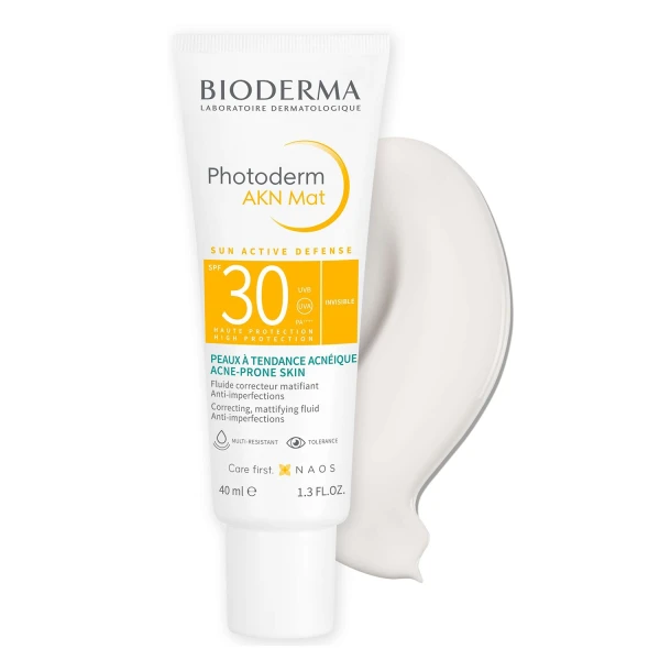 Bioderma Photoderm AKN Mat, ochronny krem do twarzy, skóra tłusta i mieszana, SPF 30, 40 ml