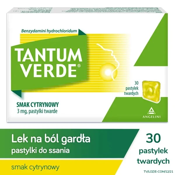 Tantum Verde smak cytrynowy, 3 mg, 30 pastylek