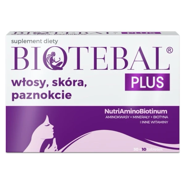 Biotebal Plus Włosy Skóra Paznokcie, 30 tabletek + 10 tabletek gratis