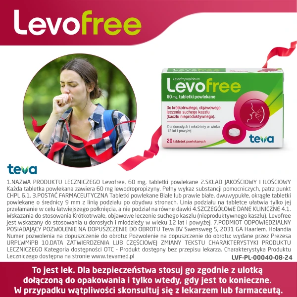 Levofree 60 mg, 20 tabletek powlekanych