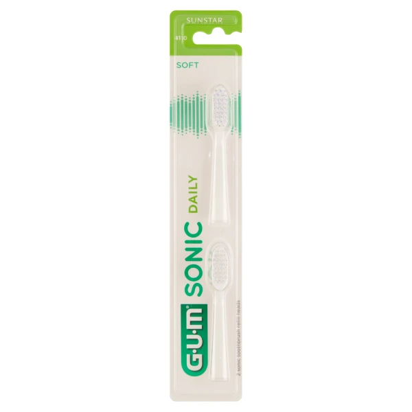 Sunstar Gum, końcówki do szczoteczki sonicznej Sonic Daily, białe, 2 sztuki