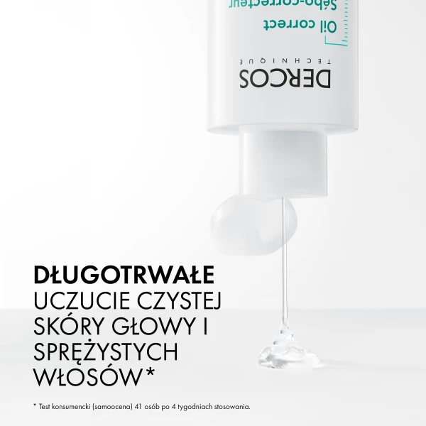 Vichy Dercos Oil Correct, szampon normalizujący, włosy przetłuszczające się, 200 ml