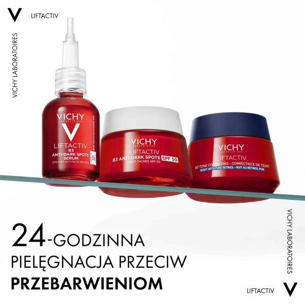 Vichy Liftactiv B3, krem przeciw przebarwieniom na noc z czystym retinolem i niacynamidem, 50 ml