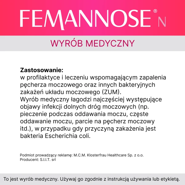 Femannose N, D-mannoza, 30 saszetek