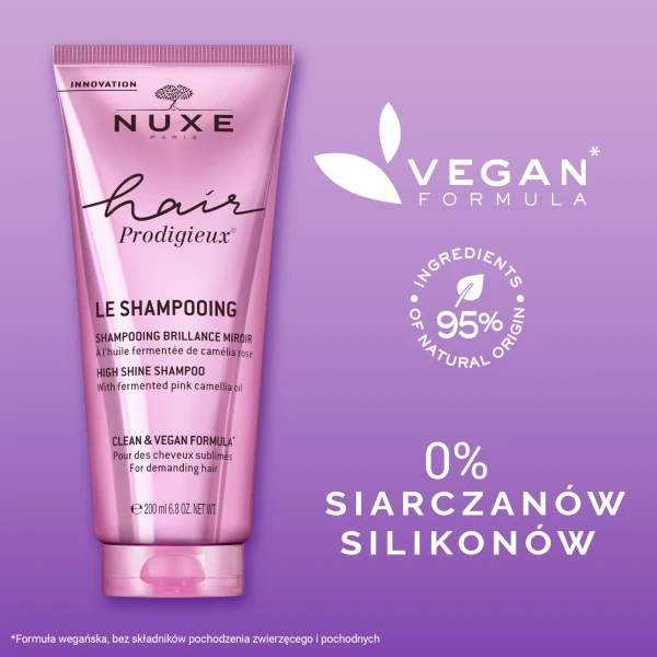 Nuxe Hair Prodigieux, nabłyszczający szampon do włosów, 200 ml
