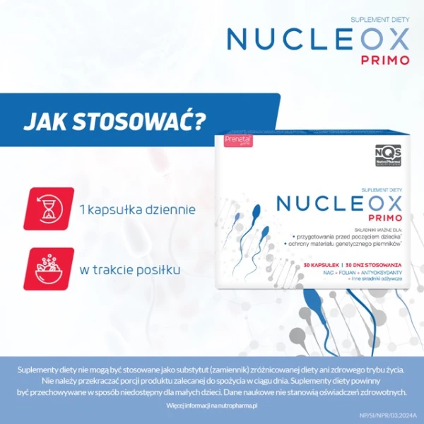 Nucleox Primo, 30 kapsułek