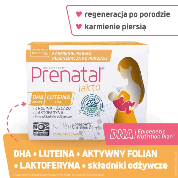 Prenatal Lakto, 30 kapsułek twardych + 30 kapsułek miękkich