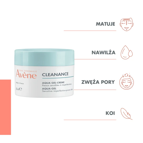 Avene Cleanance Aqua-gel, żel matujący, 50 ml