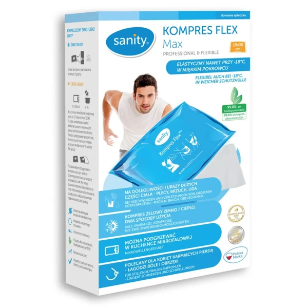 Sanity Flex Medium, Kompres w pokrowcu, 19x30 cm
