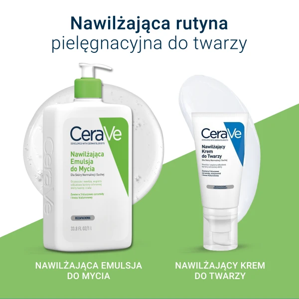 CeraVe, emulsja nawilżająca z ceramidami do mycia, skóra normalna i sucha, 1000 ml