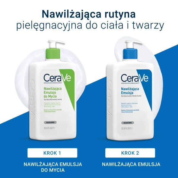 CeraVe, emulsja nawilżająca z ceramidami, skóra sucha i bardzo sucha, 1000 ml