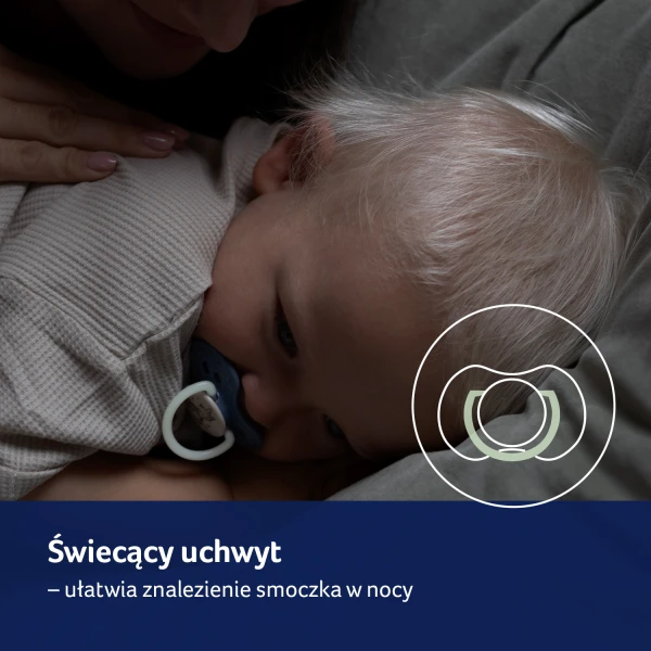 Lovi Night & Day, smoczek uspokajający, silikonowy, dynamiczny, Boy, 6-18 miesięcy, 2 sztuki