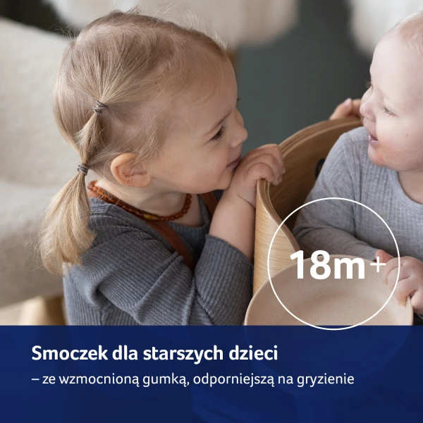 Lovi Night & Day, smoczek uspokajający, silikonowy, dynamiczny, Boy, 6-18 miesięcy, 2 sztuki