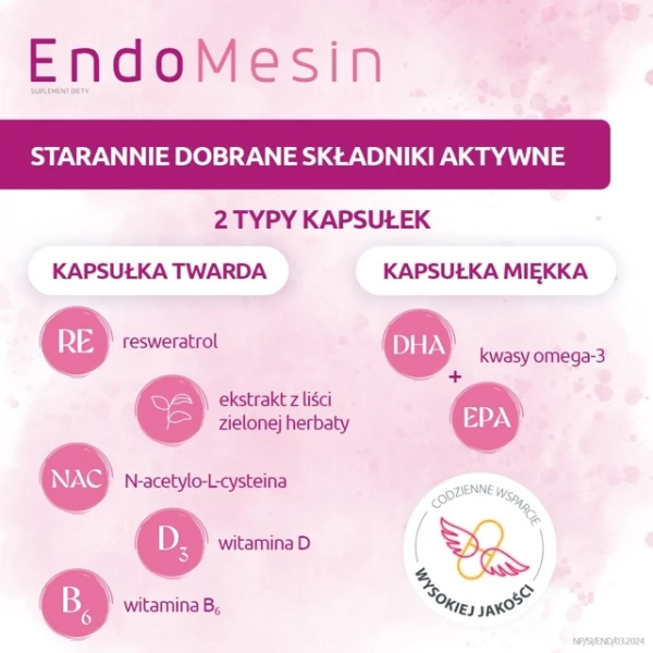 EndoMesin, 60 kapsułek twardych + 60 kapsułek miękkich