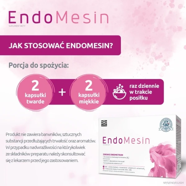 EndoMesin, 60 kapsułek twardych + 60 kapsułek miękkich