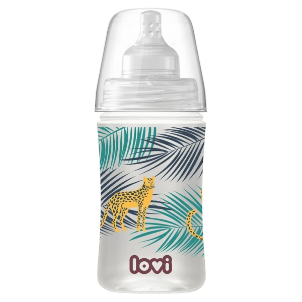  Lovi Butelka Antykolkowa Jungle Vibes Trends, Bezpieczna dla karmienia piersią, 3 m+, 250 ml